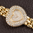Chopard Happy Diamonds “Heart” Factory Pavé Diamond  18K Yellow Gold Ref. 535 1 From 1990s