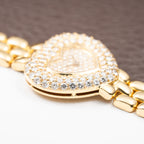 Chopard Happy Diamonds “Heart” Factory Pavé Diamond  18K Yellow Gold Ref. 535 1 From 1990s