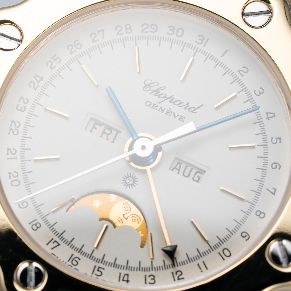 Chopard St. Moritz Triple Calendar Moonphase Gold/Steel Full Set Ref. 8042 from 1980s