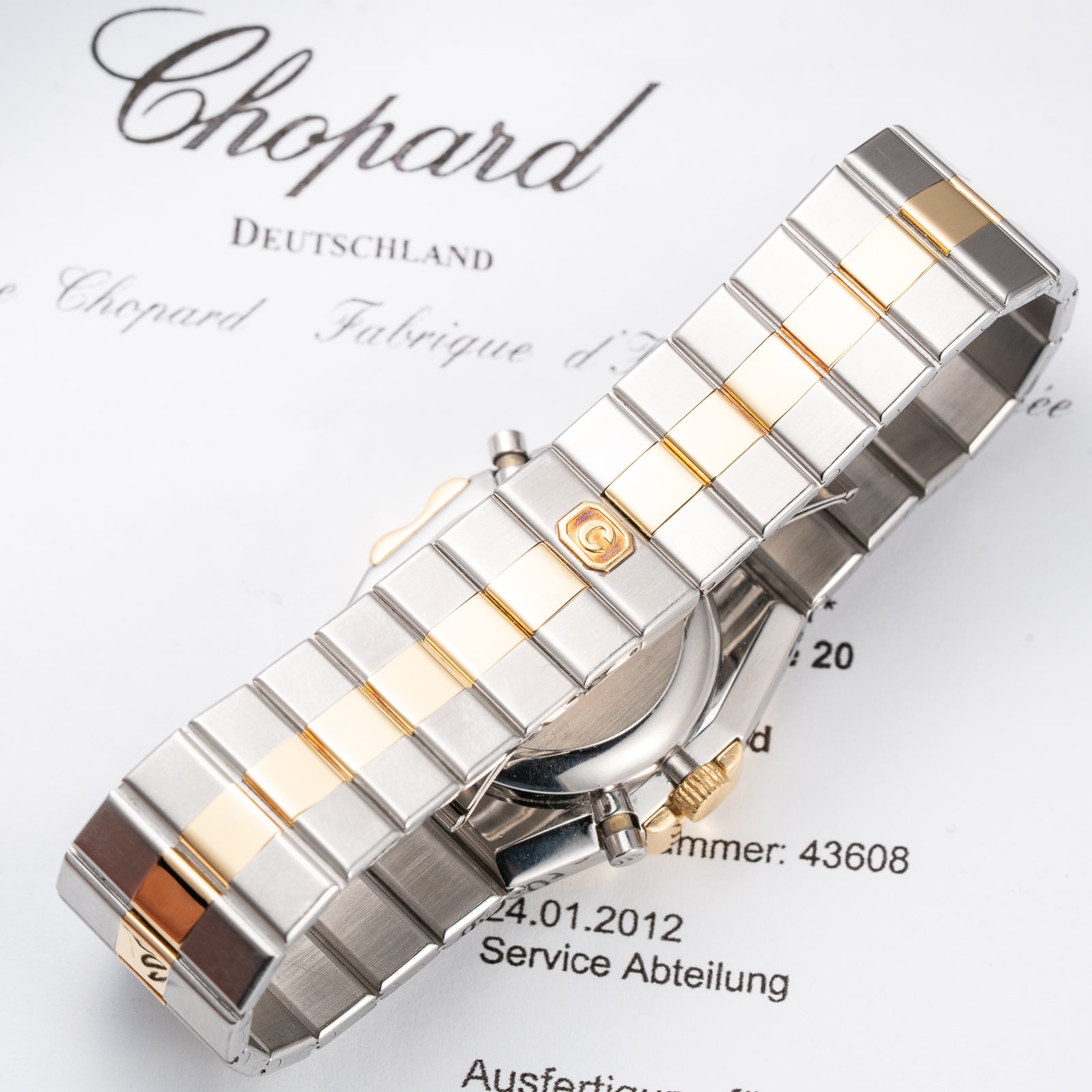 Chopard St. Moritz Triple Calendar Moonphase Gold/Steel Full Set Ref. 8042 from 1980s