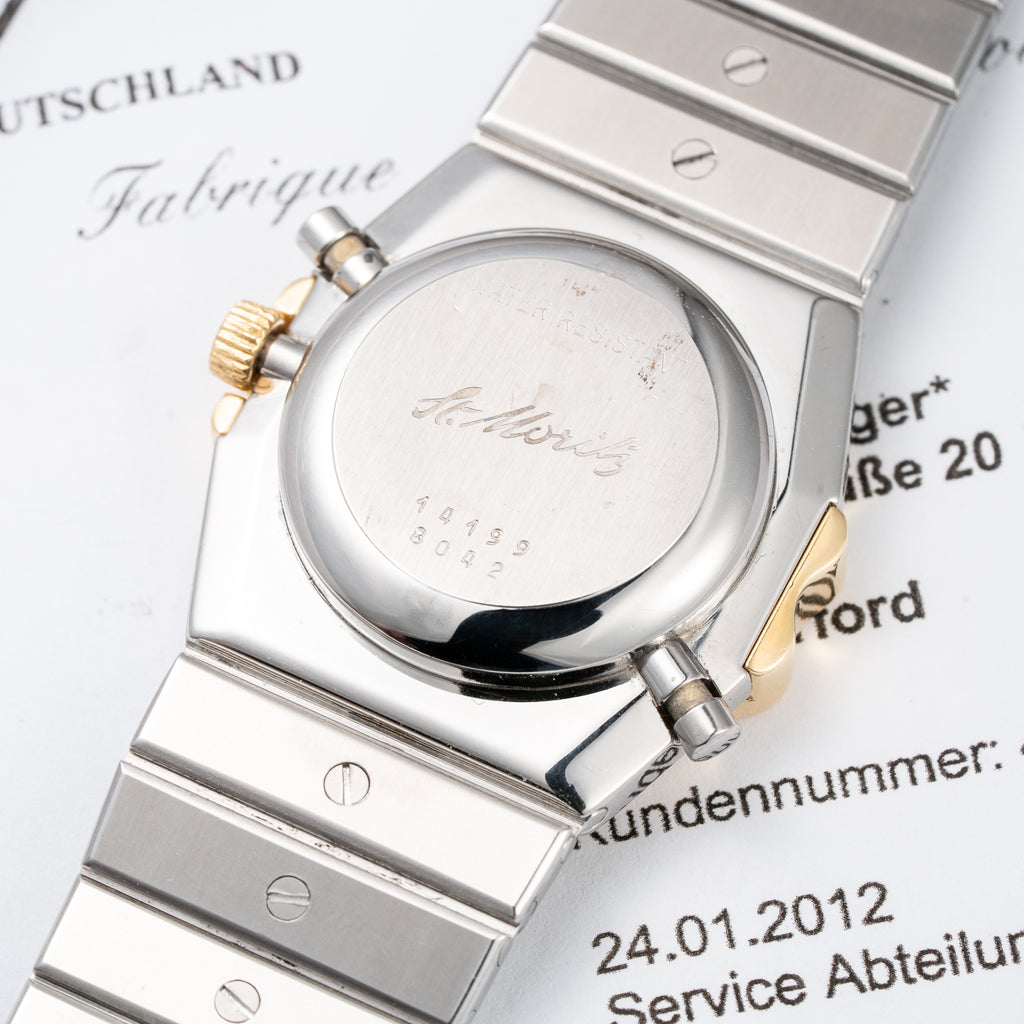 Chopard St. Moritz Triple Calendar Moonphase Gold/Steel Full Set Ref. 8042 from 1980s