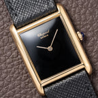 Chopard Tank Black Onyx Dial 18K Yellow Gold Jumbo Oversize Ref. 2012/2 from 1980s