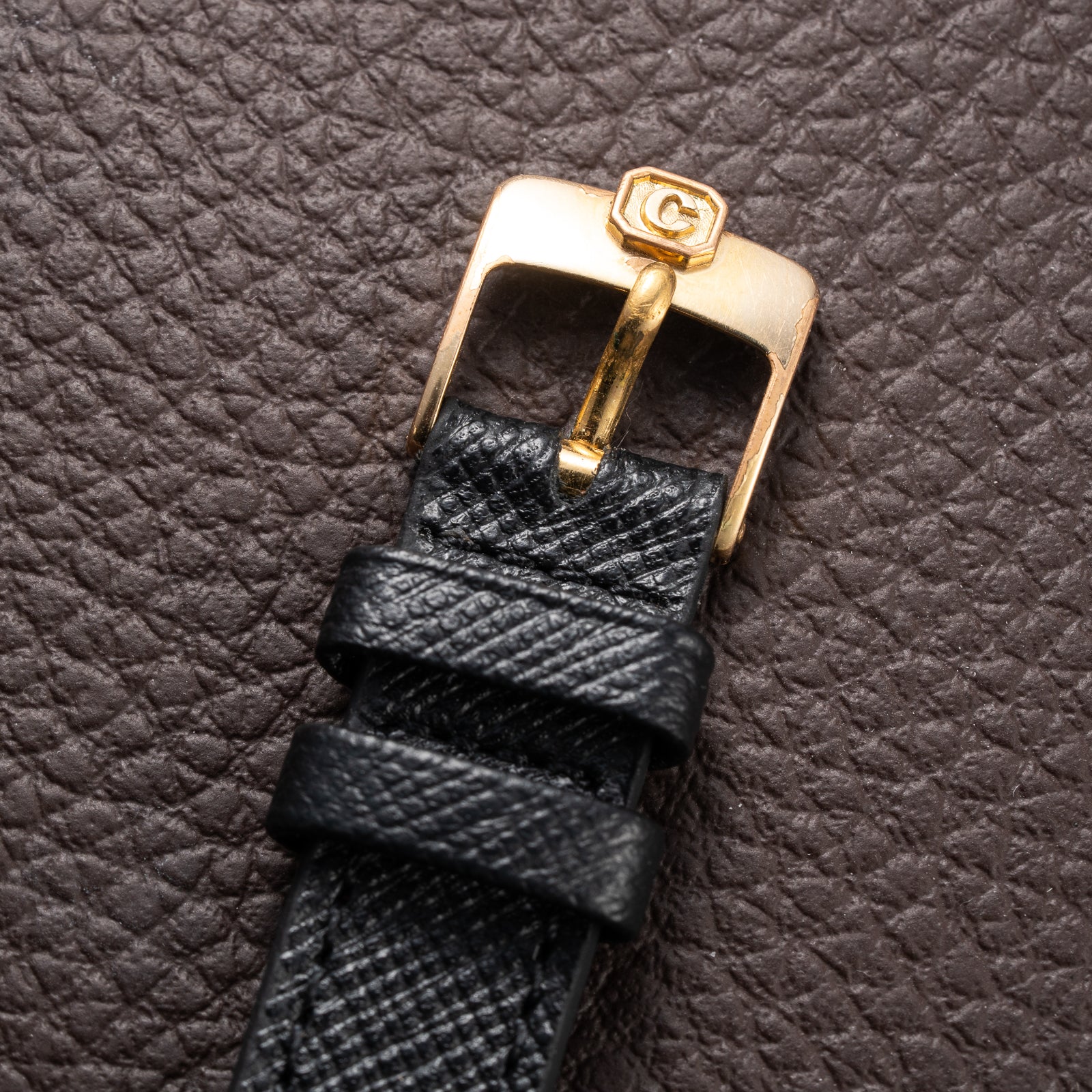 Chopard Tank Black Onyx Dial 18K Yellow Gold Jumbo Oversize Ref. 2012/2 from 1980s