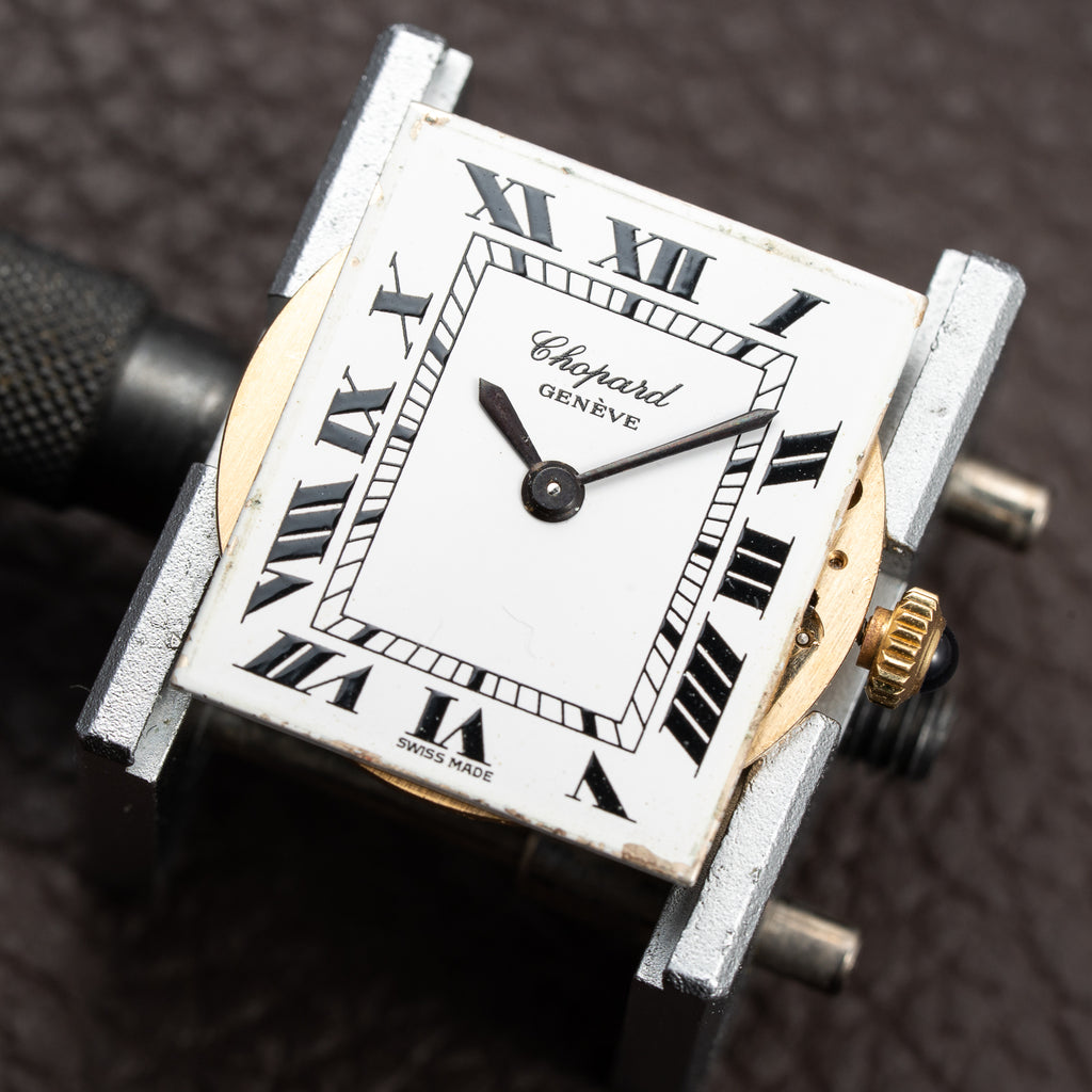 Chopard Tank 18k Yellow Gold Manual Winding Ref. 2111 with Original Box and Service Papers