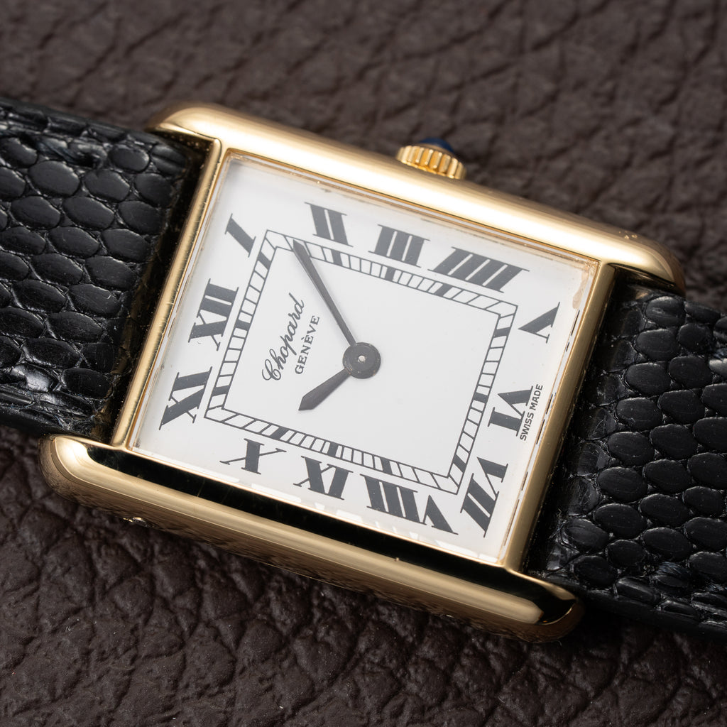 Chopard Tank 18k Yellow Gold Manual Winding Ref. 2111 with Original Box and Service Papers