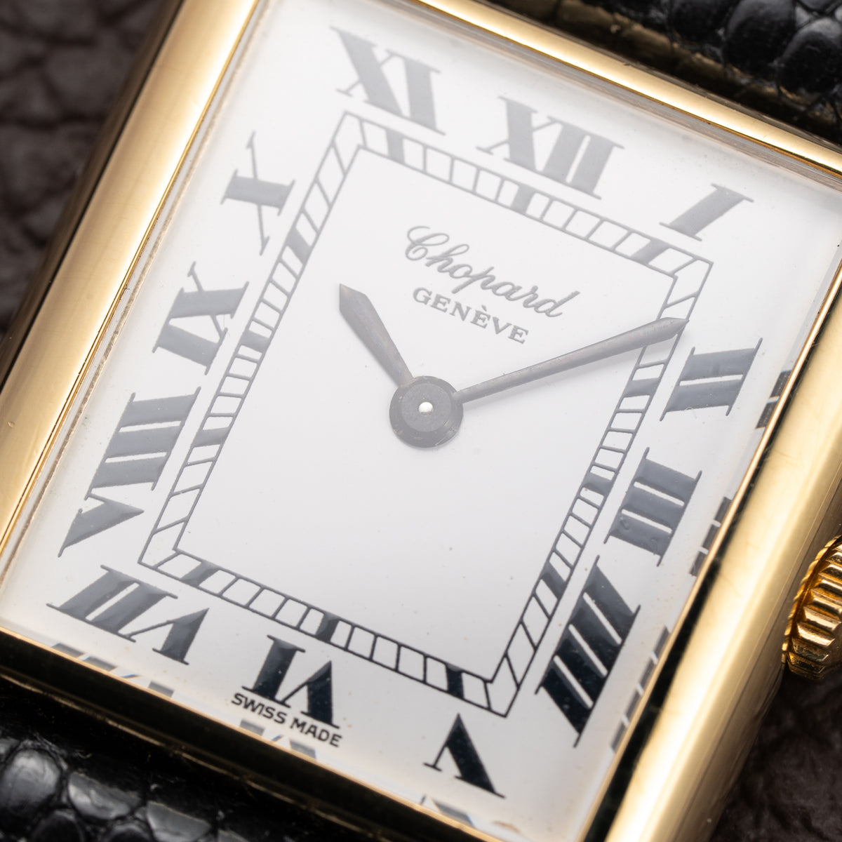 Chopard Tank 18k Yellow Gold Manual Winding Ref. 2111 with Original Box and Service Papers