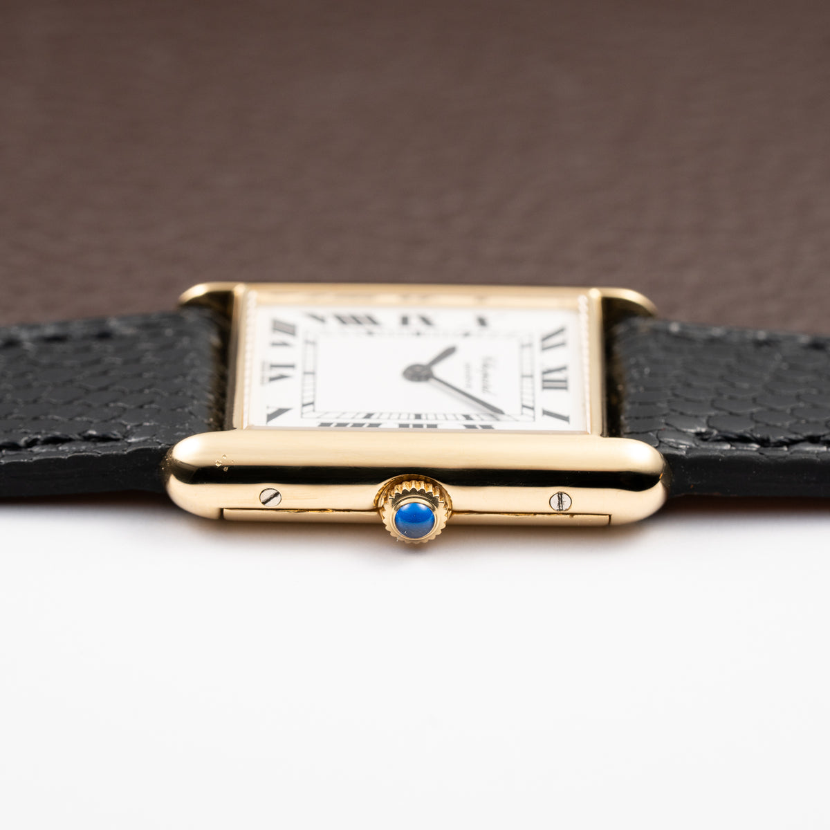 Chopard Tank 18k Yellow Gold Manual Winding Ref. 2111 with Original Box and Service Papers