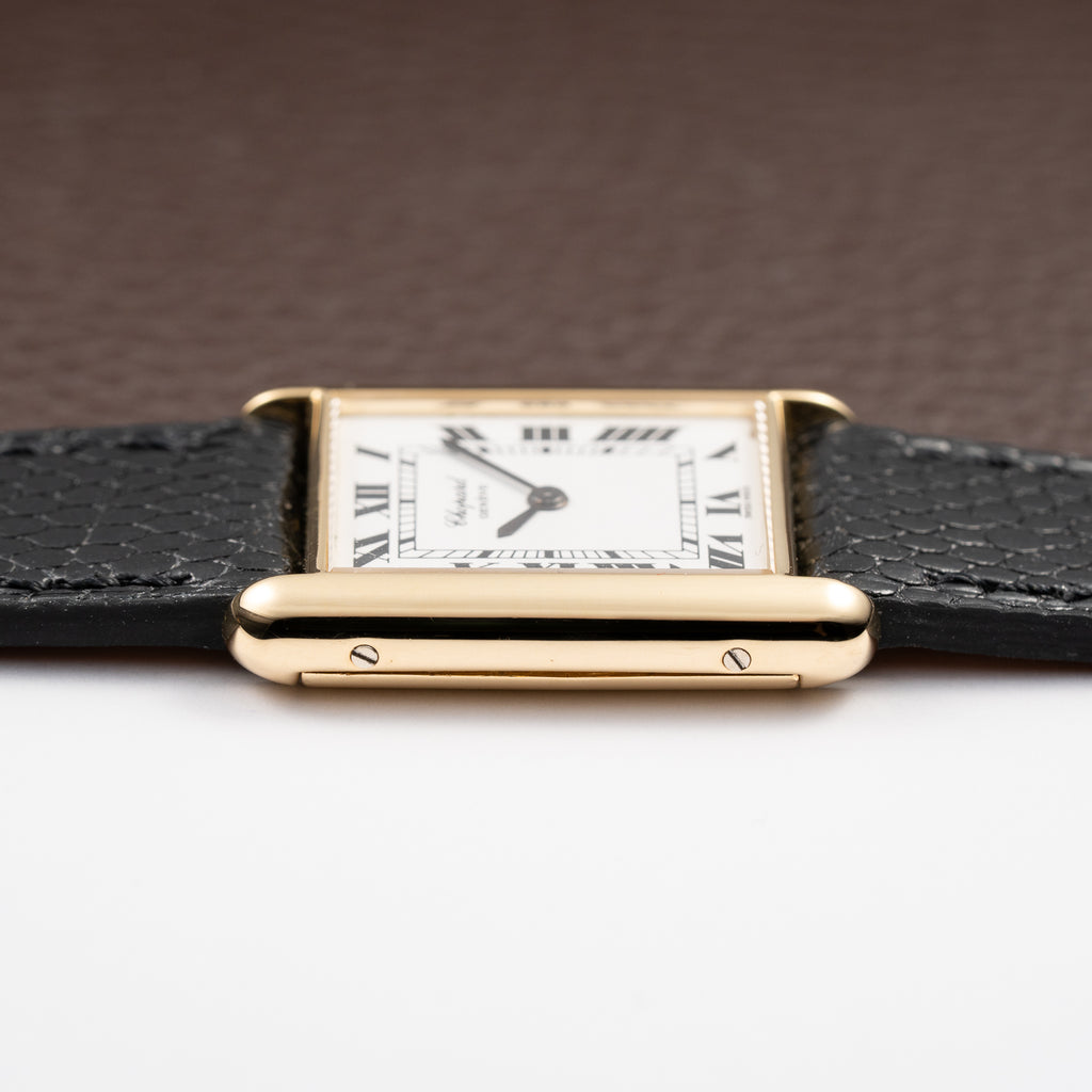 Chopard Tank 18k Yellow Gold Manual Winding Ref. 2111 with Original Box and Service Papers