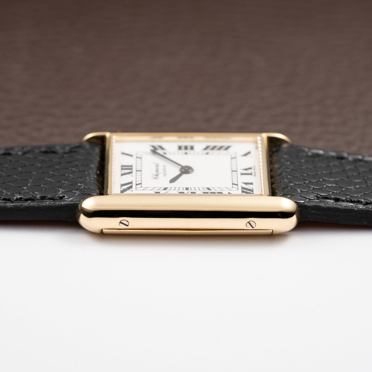 Chopard Tank 18k Yellow Gold Manual Winding Ref. 2111 with Original Box and Service Papers