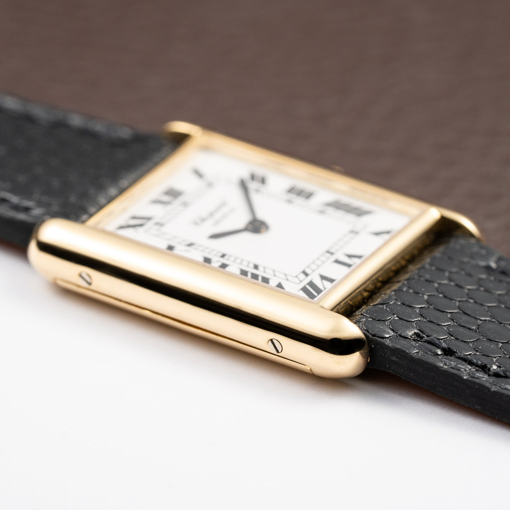 Chopard Tank 18k Yellow Gold Manual Winding Ref. 2111 with Original Box and Service Papers