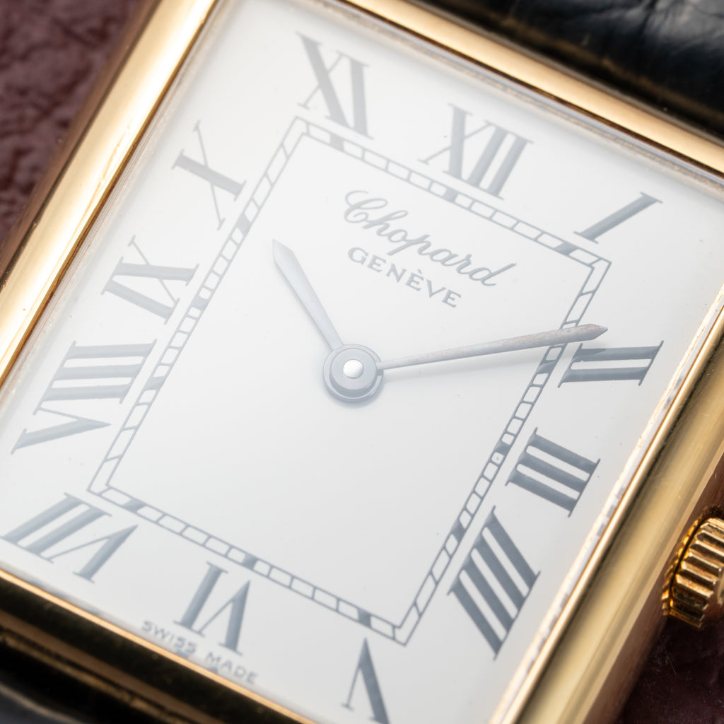 Chopard Tank XL Oversize Jumbo 18k Yellow Gold Quartz Ref 2221 from 1980s