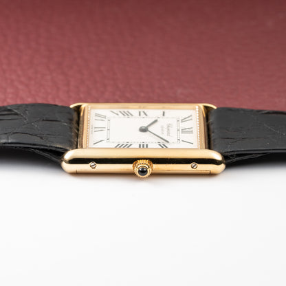 Chopard Tank XL Oversize Jumbo 18k Yellow Gold Quartz Ref 2221 from 1980s