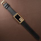 Chopard Dual Time 'Onyx & Diamonds' XL Tank 18K Gold Oversized 1970s