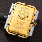 Corum Lingot 10 Gram Gold Bar Factory Diamonds 18K Yellow Gold Ref. 64.400.65 From 1980s