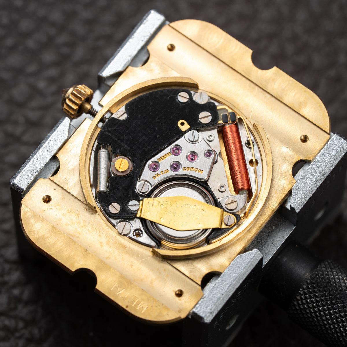 Corum Lingot 10 Gram Gold Bar Factory Diamonds 18K Yellow Gold Ref. 64.400.65 From 1980s