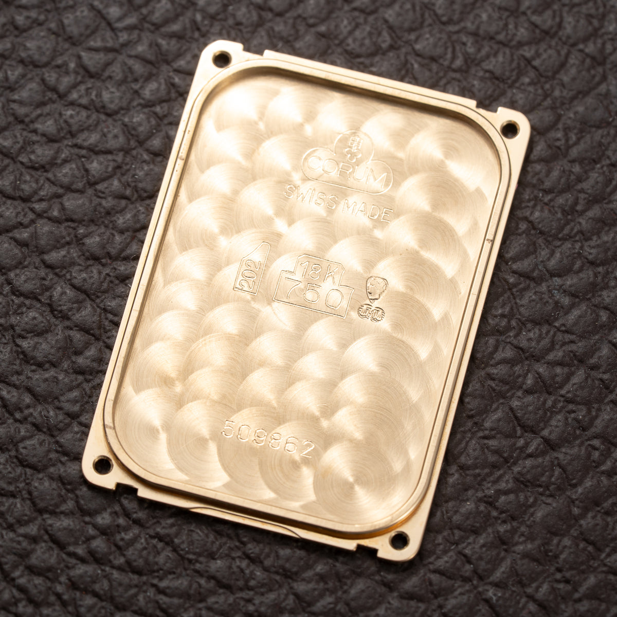 Corum Lingot 10 Gram Gold Bar Factory Diamonds 18K Yellow Gold Ref. 64.400.65 From 1980s