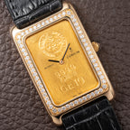 Corum Lingot 10 Gram Gold Bar Factory Diamonds 18K Yellow Gold Ref. 64.400.65 From 1980s