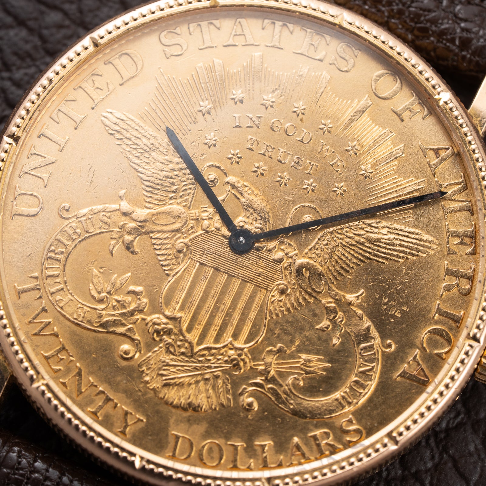 Corum $20 Double Eagle Coin Watch 1895 Liberty Head 22K & 18K Yellow Gold from 1980s