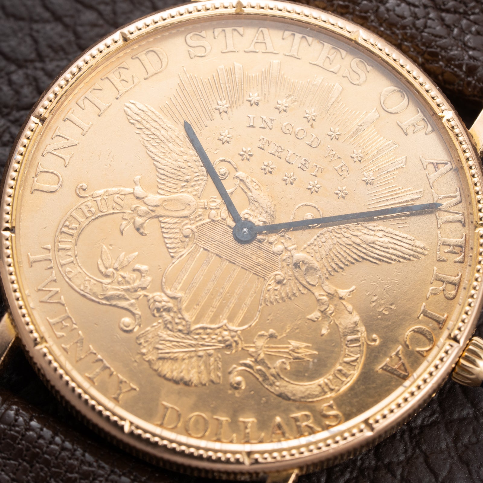 Corum $20 Double Eagle Coin Watch 1895 Liberty Head 22K & 18K Yellow Gold from 1980s
