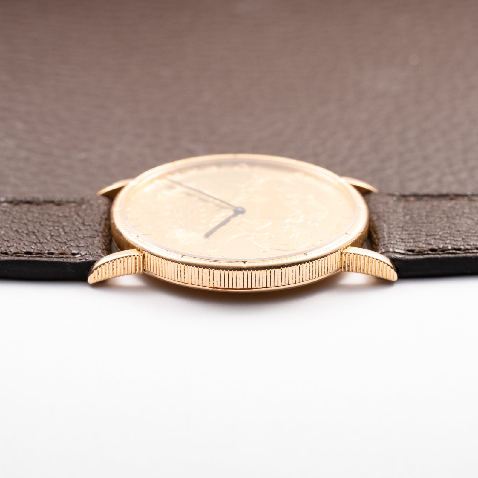 Corum $20 Double Eagle Coin Watch 1895 Liberty Head 22K & 18K Yellow Gold from 1980s