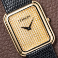 Corum Factory Diamond Pavé 18k Yellow Gold Jumbo Size  Ref. 27118 from 1970s