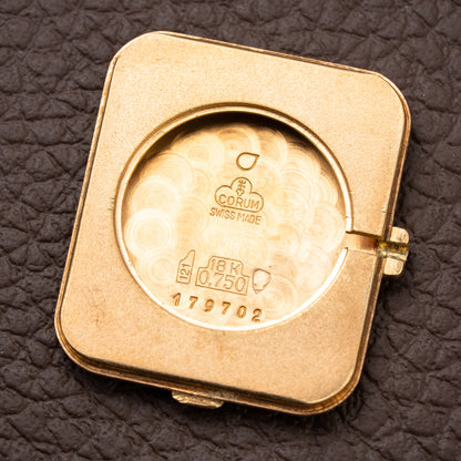 Corum Factory Diamond Pavé 18k Yellow Gold Jumbo Size  Ref. 27118 from 1970s