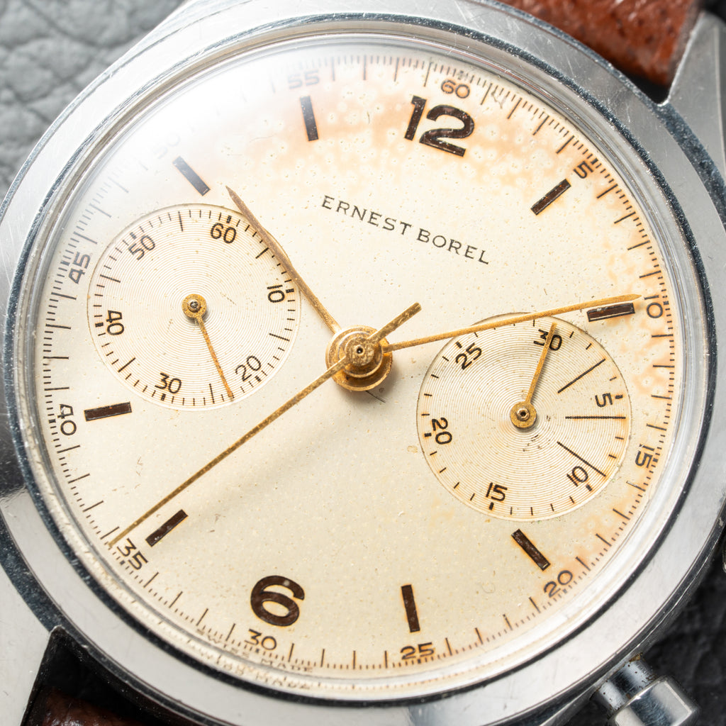 Ernest Borel Chronograph Valjoux 23 Waterproof Oversize 1950s