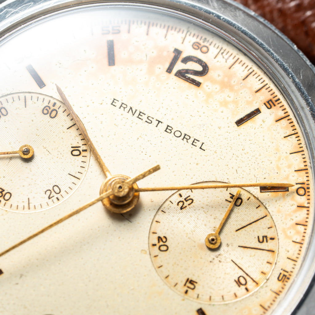 Ernest Borel Chronograph Valjoux 23 Waterproof Oversize 1950s