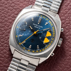 Favre-Leuba Blue Chronograph Valjoux 23 Ref. 30233 from 1970s