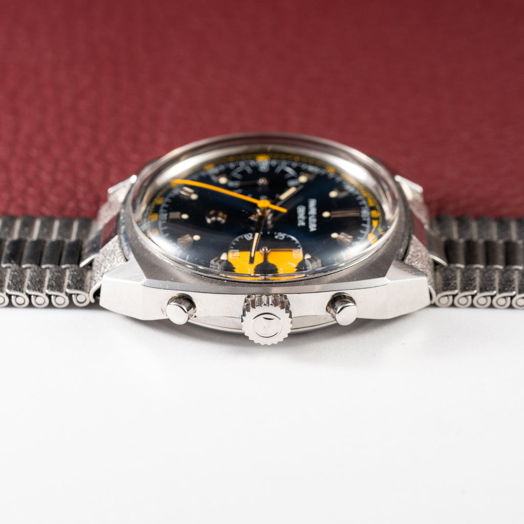 Favre-Leuba Blue Chronograph Valjoux 23 Ref. 30233 from 1970s