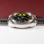 Favre-Leuba Blue Chronograph Valjoux 23 Ref. 30233 from 1970s