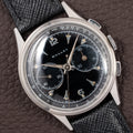 Gallet Chronograph Black Gilt Dial Excelsior Park 40 from 1950s