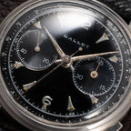 Gallet Chronograph Black Gilt Dial Excelsior Park 40 from 1950s