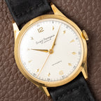 Girard Perregaux Antimagnetic 18K Yellow Gold Dress Watch New Old Stock 1950s