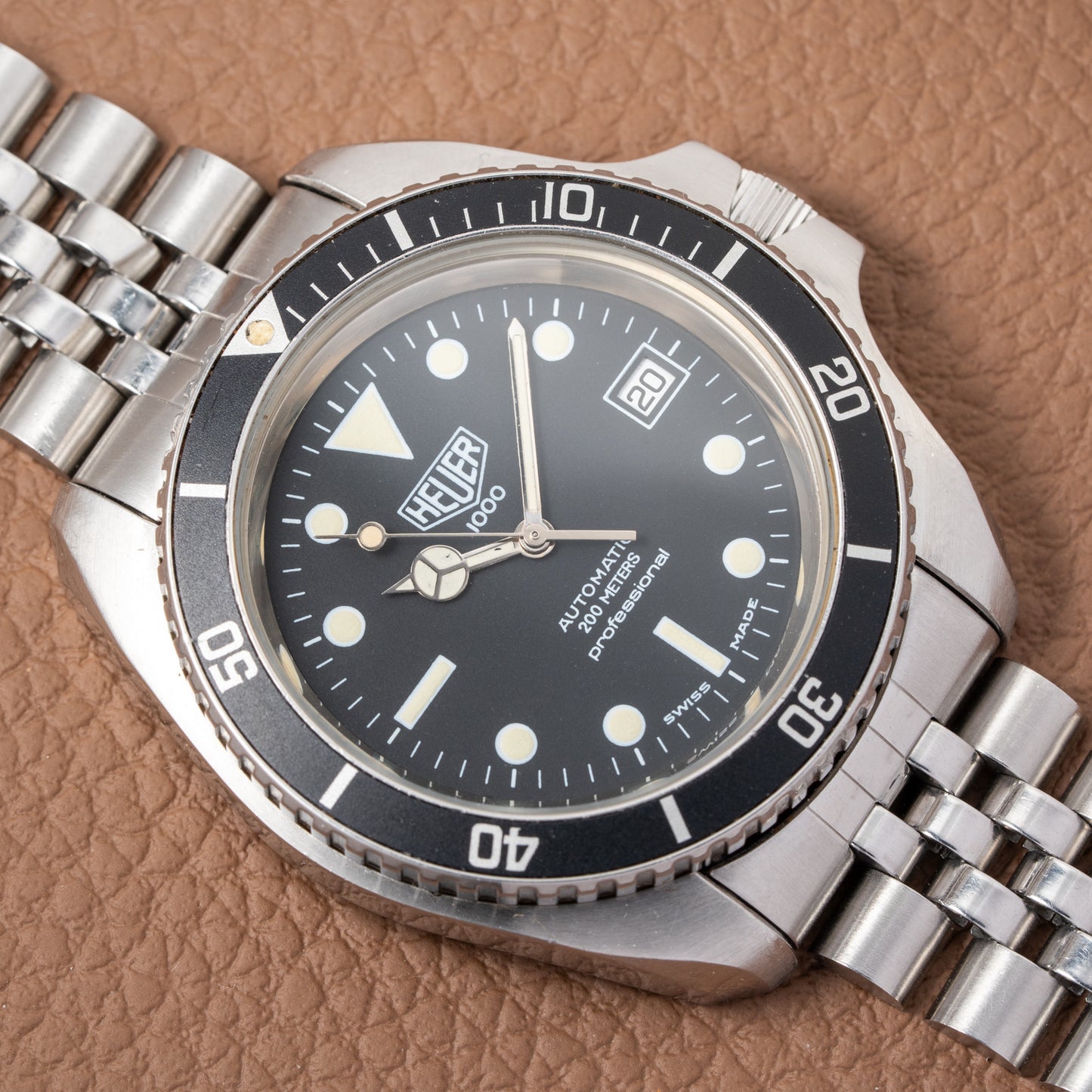 Heuer 1000 Professional Monnin Case Diver Automatic Ref. 844/3 from 1983