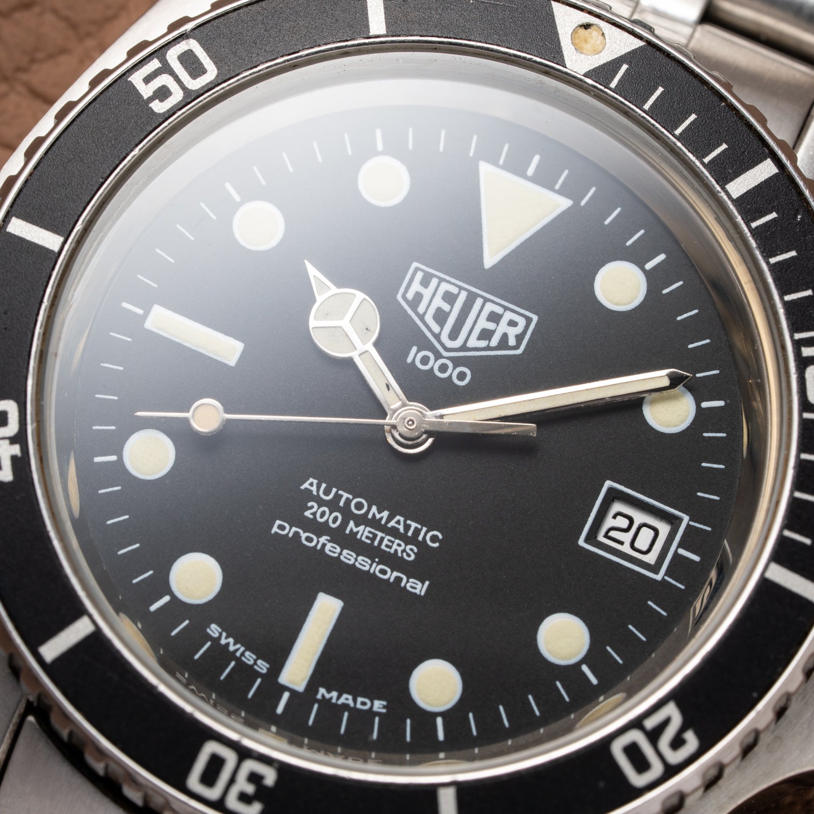 Heuer 1000 Professional Monnin Case Diver Automatic Ref. 844/3 from 1983