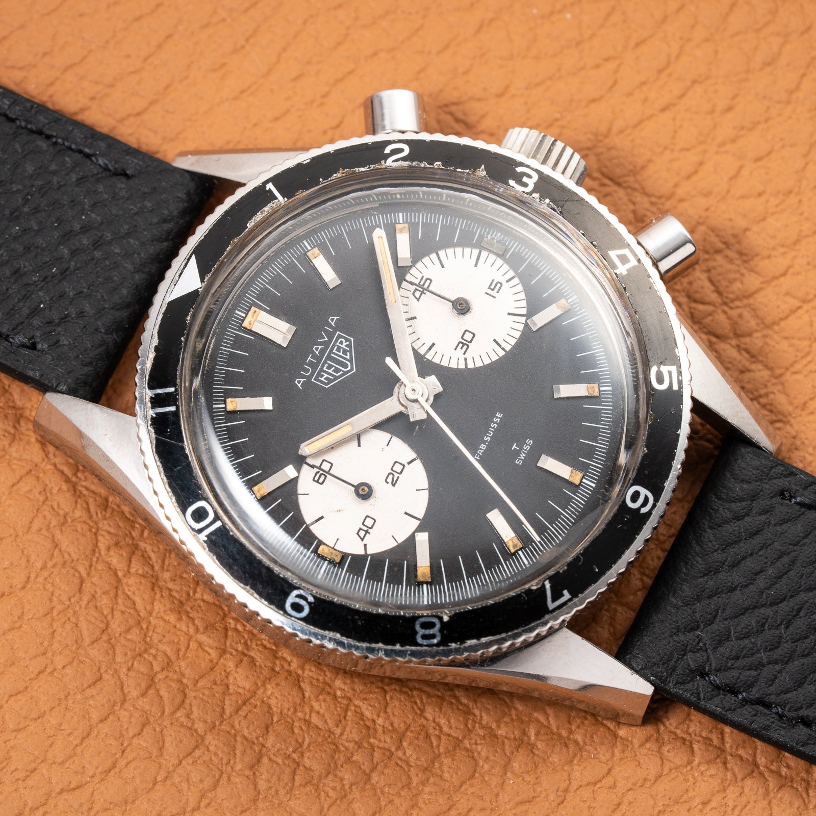 Heuer Autavia Chronograph “Fab. Suisse" Mario Andretti Ref. 3646 from 1960s
