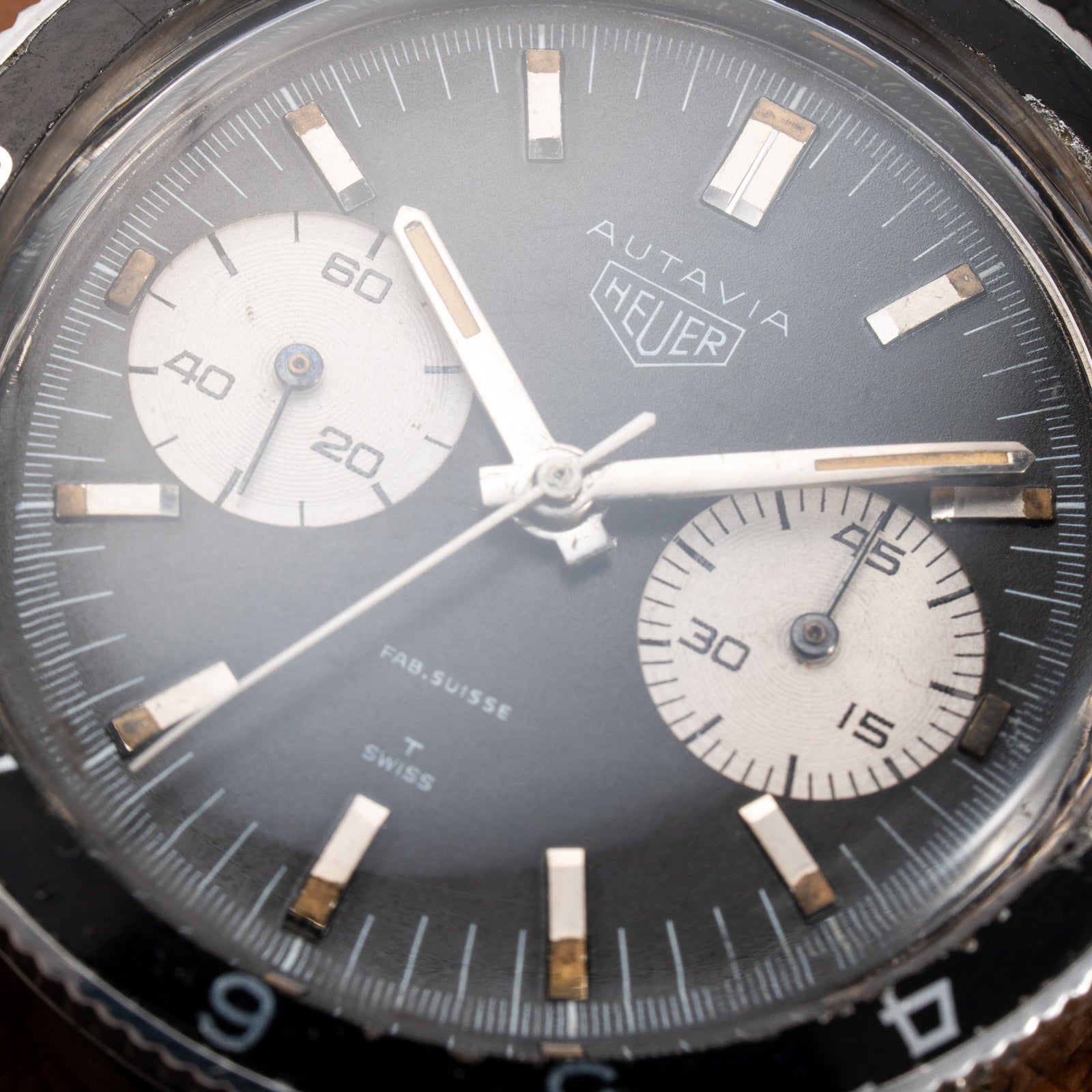 Heuer Autavia Chronograph “Fab. Suisse" Mario Andretti Ref. 3646 from 1960s