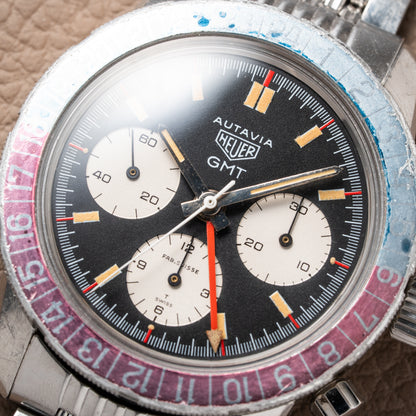 Heuer Autavia GMT Fab. Suisse dial BoR Gay Frères Ref. 2446C from 1972