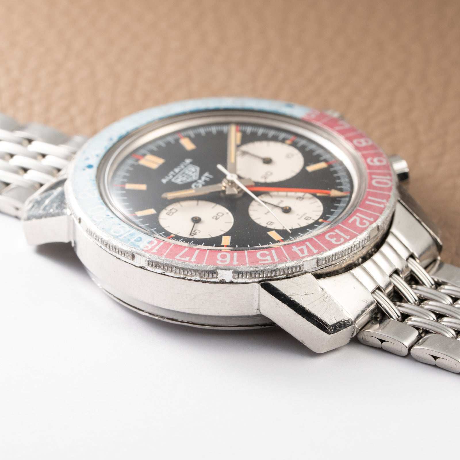 Heuer Autavia GMT Fab. Suisse dial BoR Gay Frères Ref. 2446C from 1972