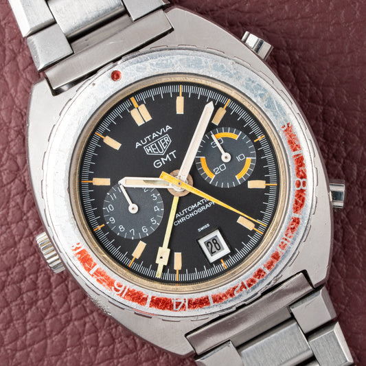 Heuer Autavia GMT Cal 14 Automatic Chronograph Ref. 11630 from 1970s