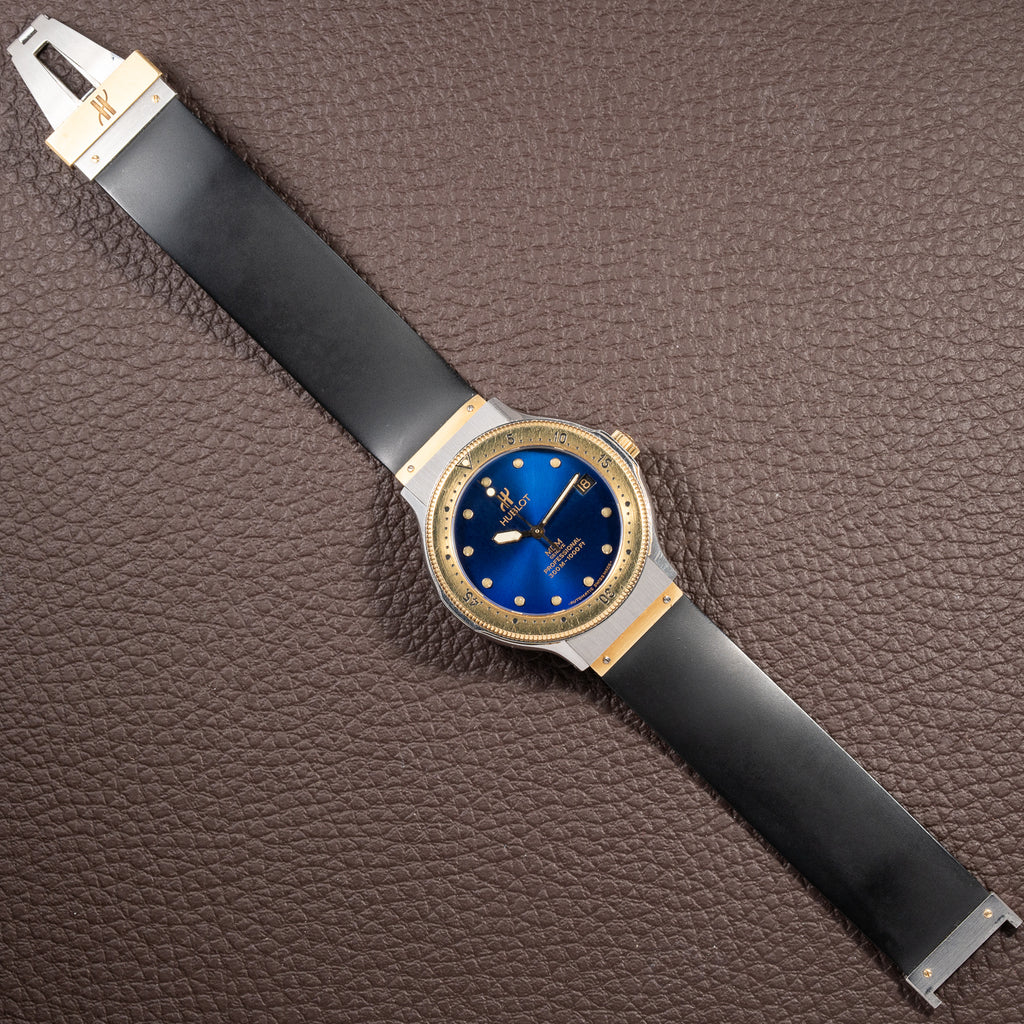 Hublot MDM Genève Automatic Blue Dial Gold/Steel Ref. 1551.2 from 1990s