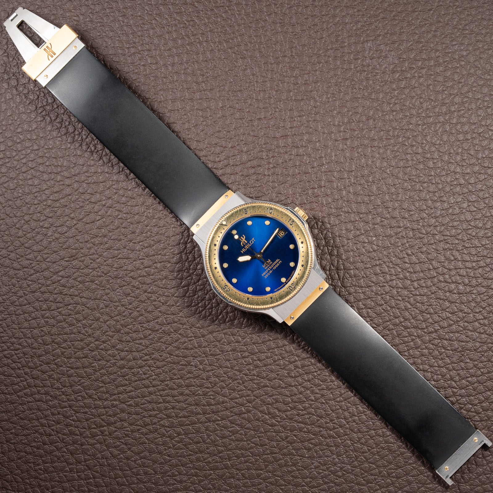 Hublot MDM Genève Automatic Blue Dial Gold/Steel Ref. 1551.2 from 1990s
