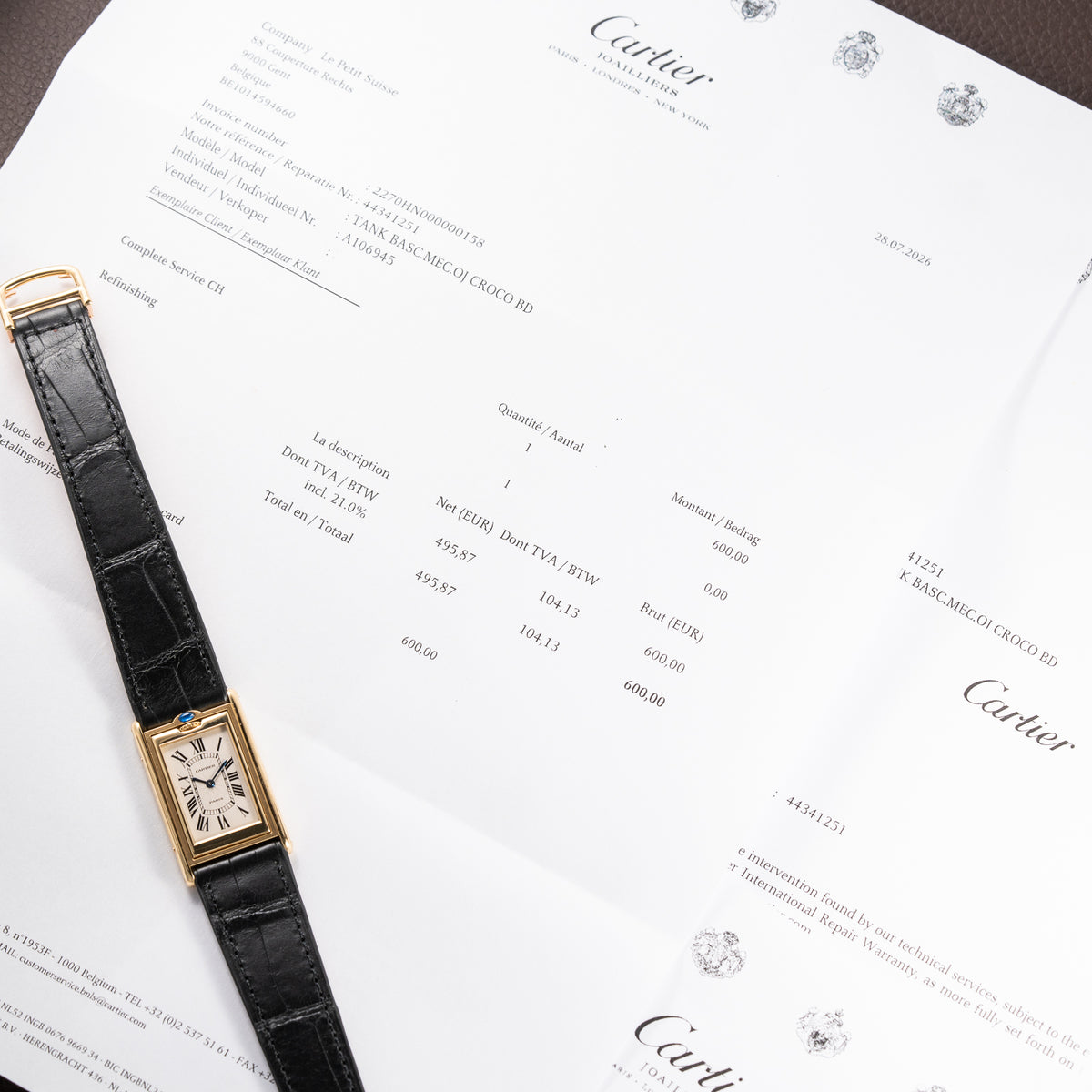 Cartier Tank Basculante 'Paris' Limited Edition 1991 "Made in France" 18K Yellow Gold Cartier Serviced 2026