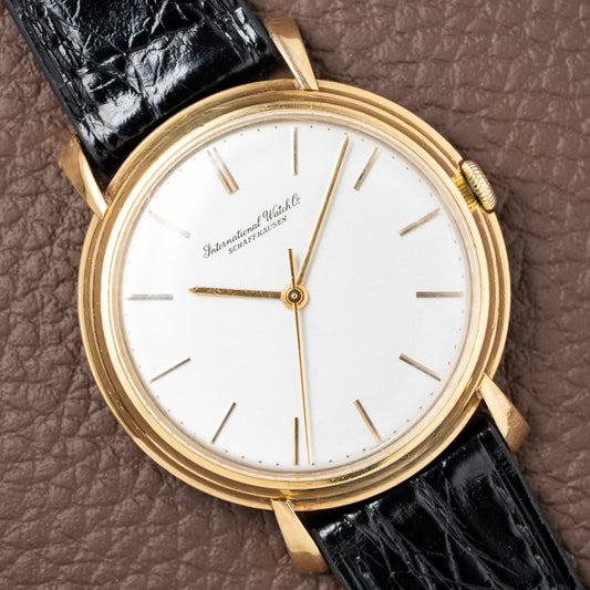 IWC Oversized Jumbo Dress Watch 18K Yellow Gold Cal 89 from 1950s