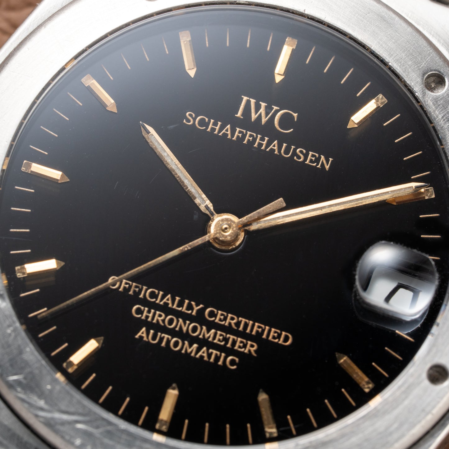 IWC Ingenieur Chronometer Automatic Black Dial Anti Magnetic Ref 3521 from 1990s