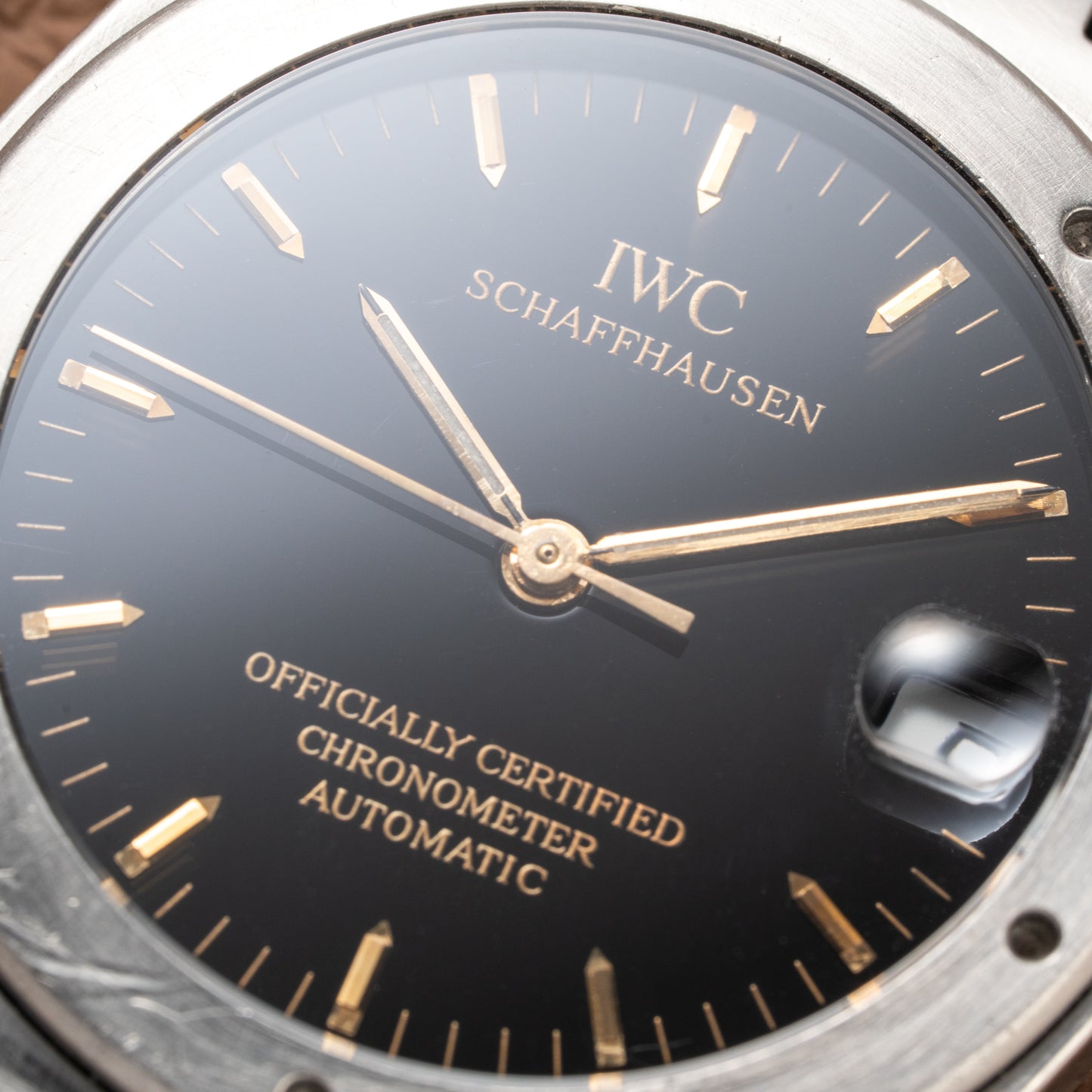 IWC Ingenieur Chronometer Automatic Black Dial Anti Magnetic Ref 3521 from 1990s