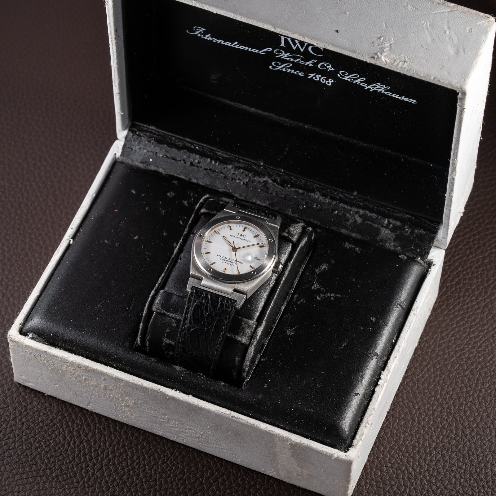IWC Ingenieur Chronometer Automatic White Dial Anti Magnetic Ref 3521 from 1990s