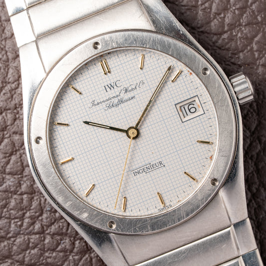 IWC Ingenieur Quartz Titanium Grey 'Graph Paper' dial Ref 3350 from 1990s