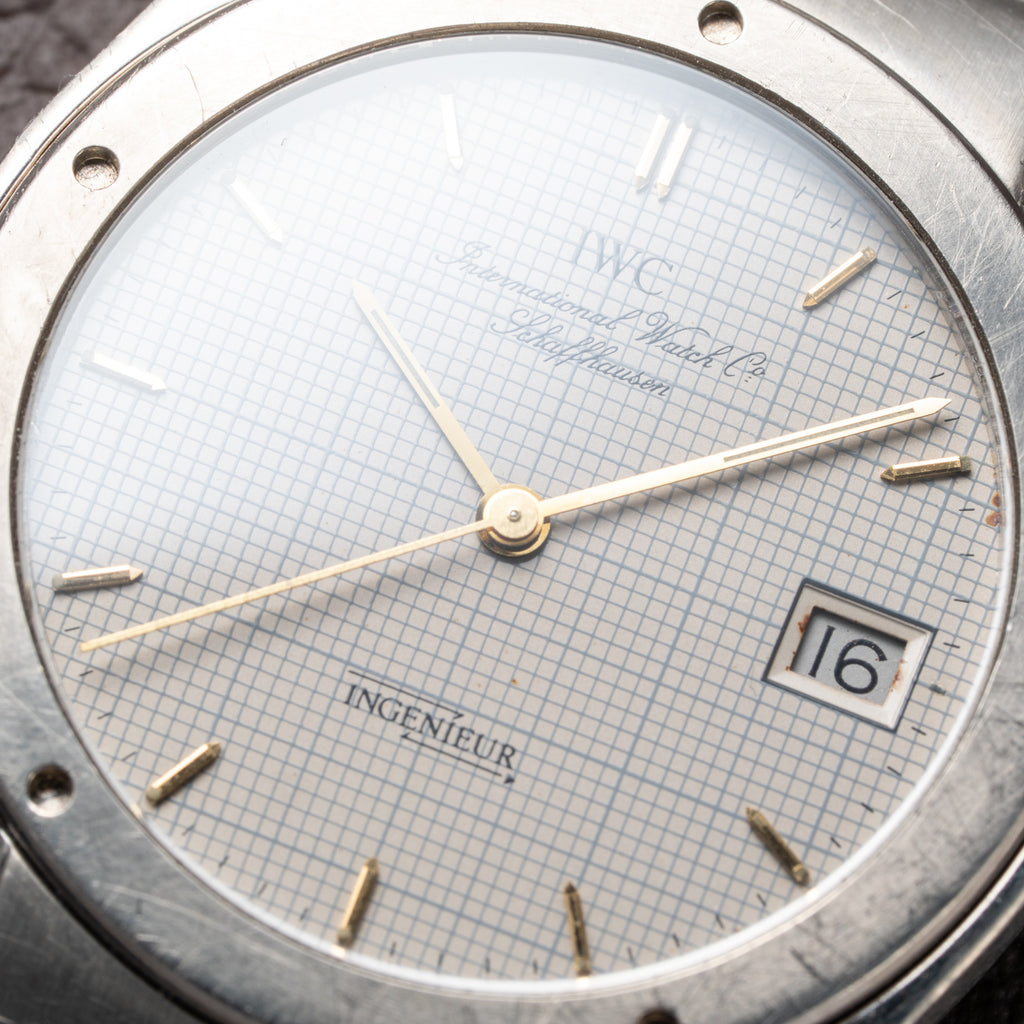 IWC Ingenieur Quartz Titanium Grey 'Graph Paper' dial Ref 3350 from 1990s